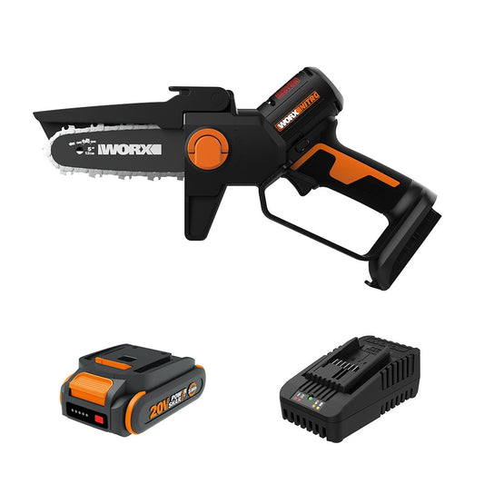WORX Nitro Power Share 20-volt 5-in Brushless Battery 2 Ah Chainsaw (Battery and Charger Included) WP332