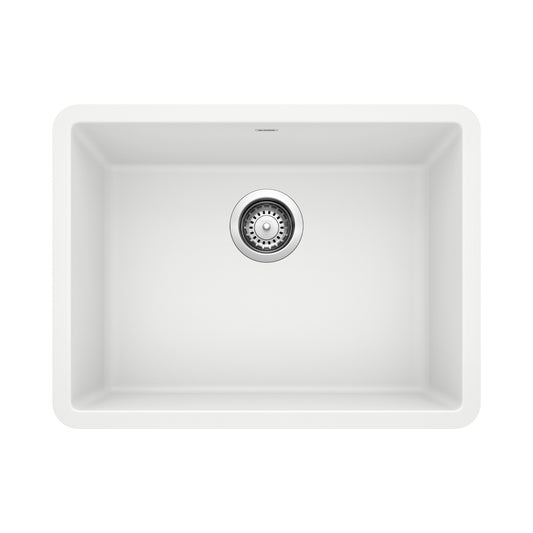 BLANCO Precis Silgranit Undermount 23.44-in x 17.75-in Granite Single bowl Kitchen Sink
