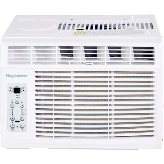 Keystone - 350 Sq. Ft 8,000 BTU Window-Mounted Air Conditioner - White