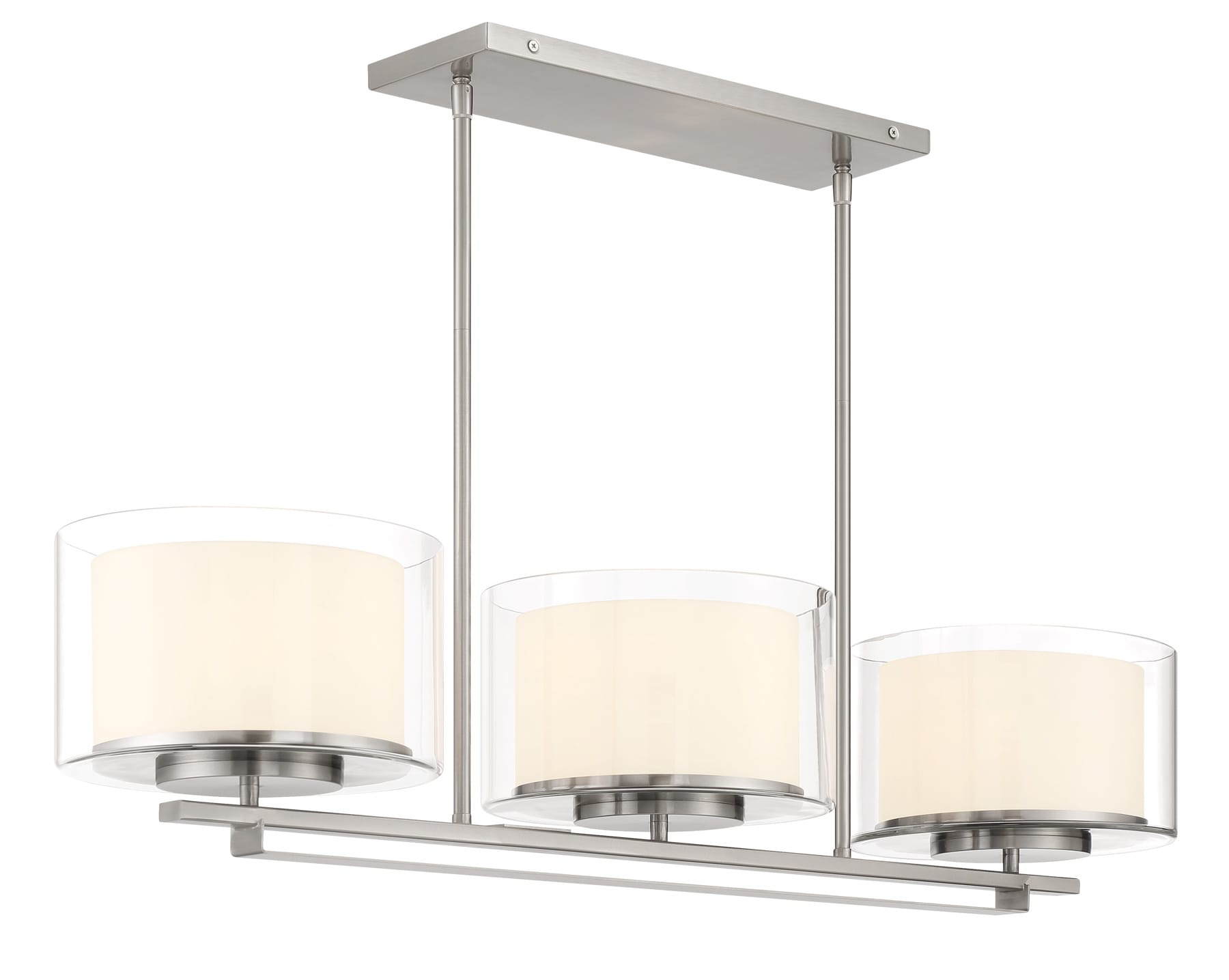 Minka Lavery Parsons Studio 3 -Light Brushed Nickel Modern/contemporary For Use in Bedrooms, Dining Rooms, Foyers, Kitchens, Living Rooms Chandelier 5649174