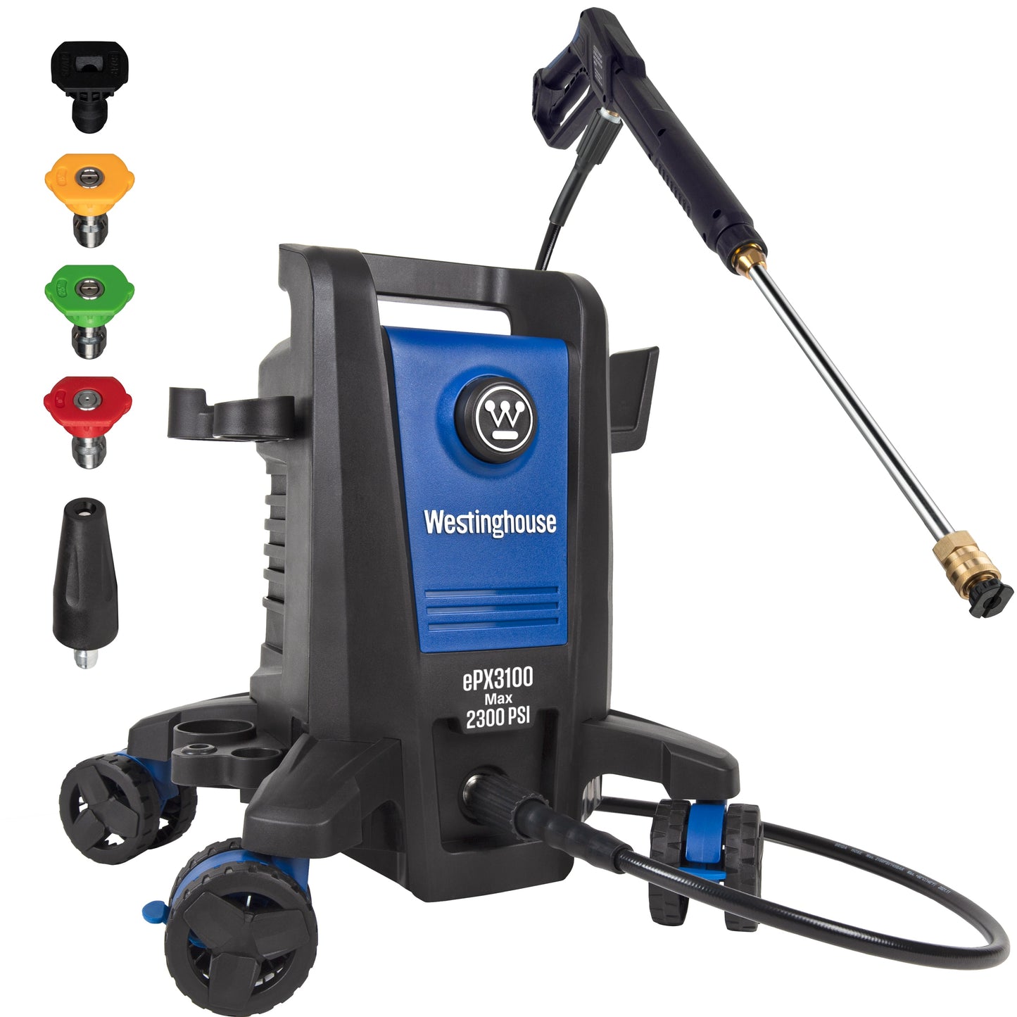 Westinghouse ePX3100 Onboard Soap Tank Includes 5 Nozzles 2300 PSI 1.76-GPM Cold Water Electric Pressure Washer with 4 Spray Tips EPX3000