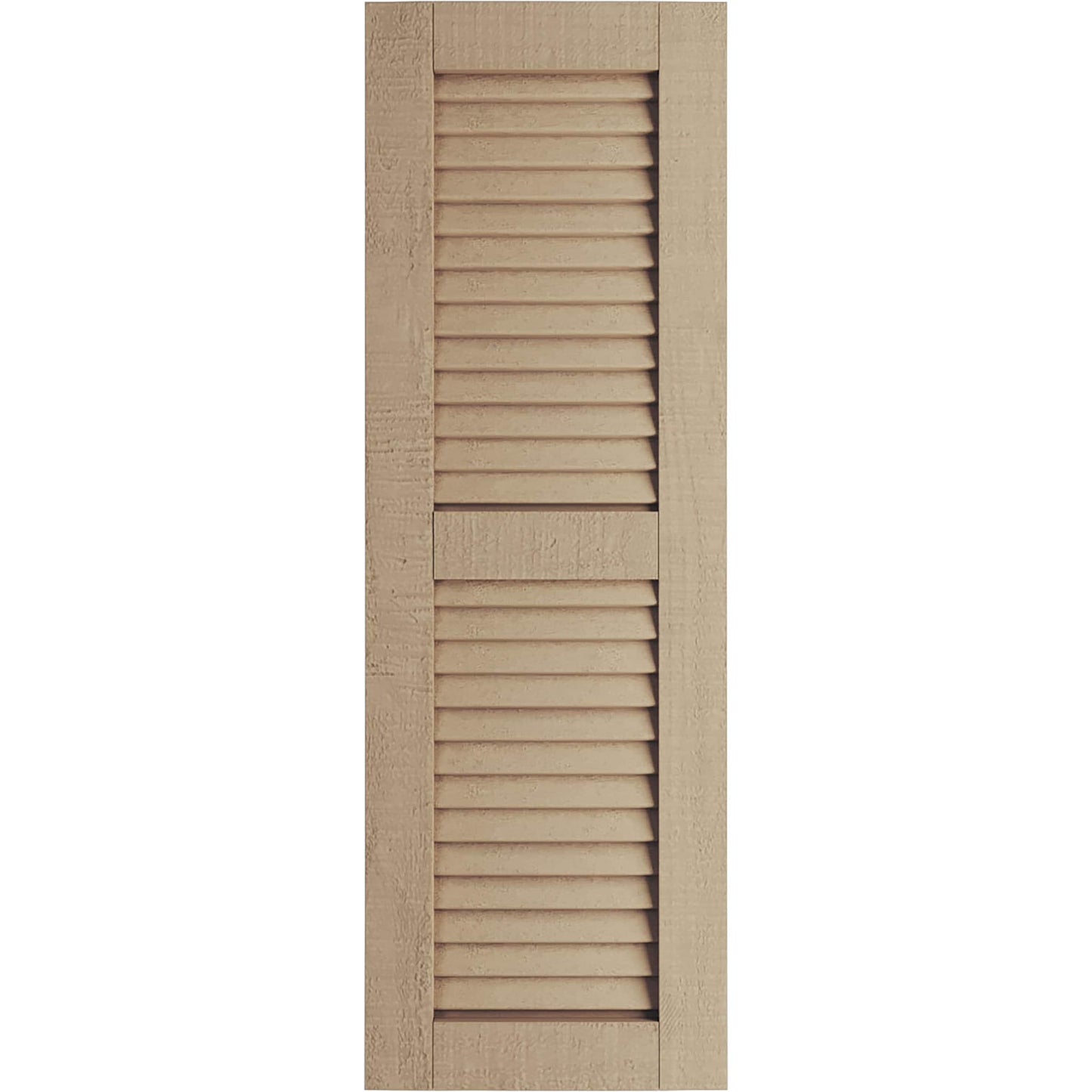 Ekena Millwork 18-in W x 84-in H Rough Cedar Paintable/Stainable Louvered Exterior Shutters ( 2 -Pack )