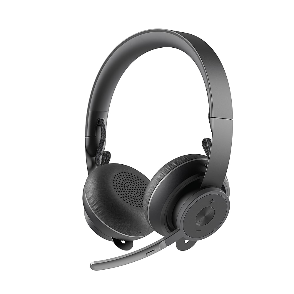 Logitech - Zone Wireless Bluetooth Noise-Cancelling Headset for Open Office - Graphite