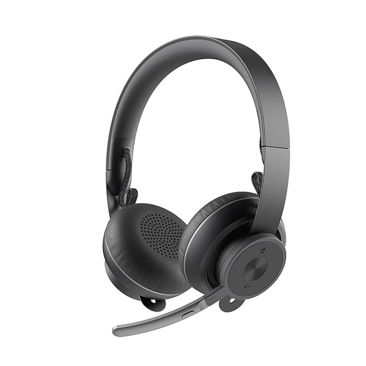 Logitech - Zone Wireless Bluetooth Noise-Cancelling Headset for Open Office - Graphite