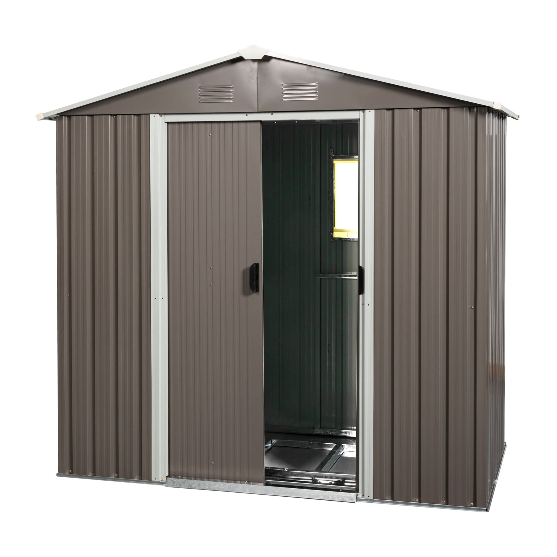Clihome 4-ft x 8-ft Galvanized steel Metal Storage Shed