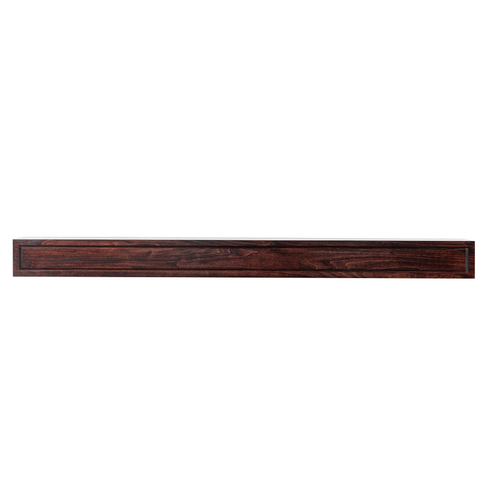 Modern Ember 60-in W x 5-in H x 9-in D Red Mahogany Poplar Hollow Contemporary Fireplace Mantel LOTTA-60-POPS-RMS