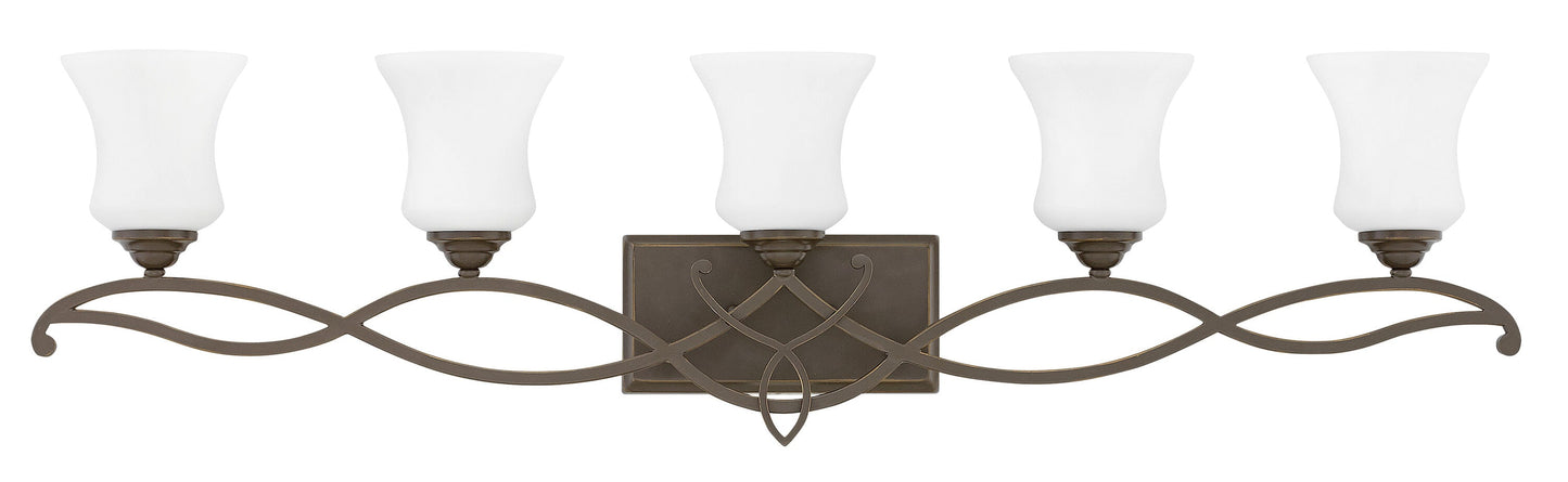 Hinkley Brooke 41.5-in 5 -Light Antique Bronze Transitional Vanity light 5663006