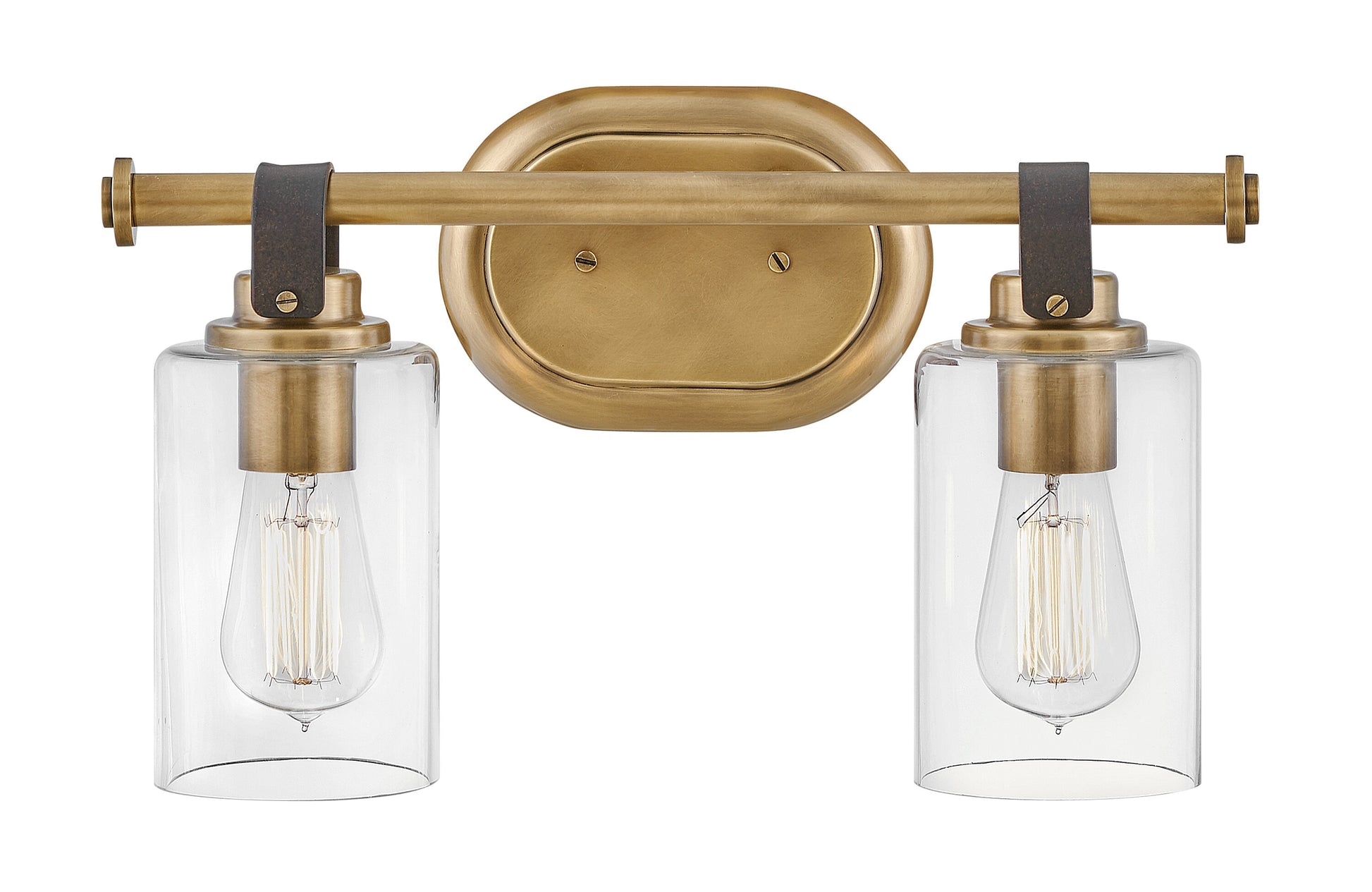 Hinkley Halstead 16-in 2 -Light Antique Gold Rustic Vanity light 5663018