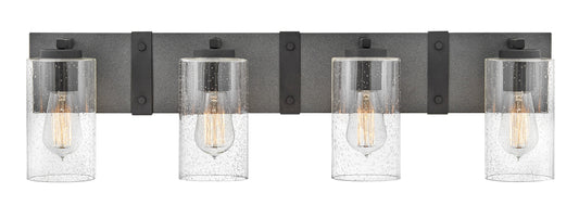 Hinkley Sawyer 30.75-in 4 -Light Matte Black Rustic Vanity light 5663112