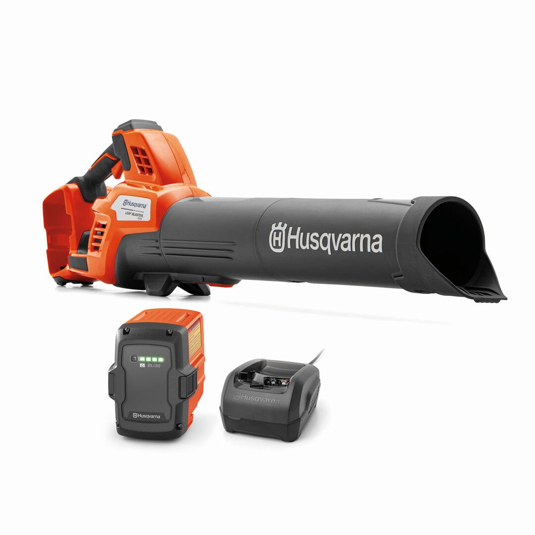 Husqvarna Leaf Blaster 350iB 40-volt 800-CFM 200-MPH Battery Handheld Leaf Blower 7.5 Ah (Battery and Charger Included) 970569904