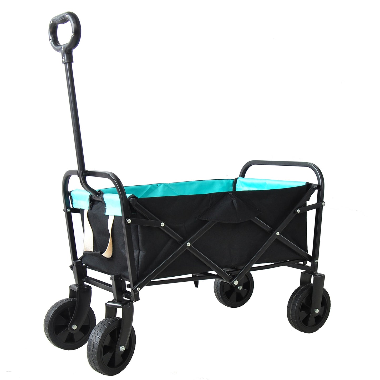 Bybafun 4-cu ft Steel Folding Yard Cart YB0100005