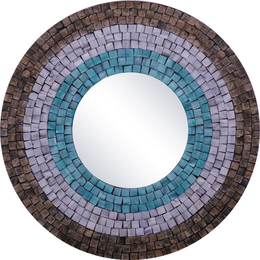 La Pastiche 18-Inches W x 36.0-Inches H Round Multi Beveled Wall Mirror