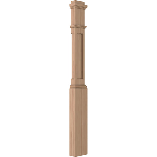 L.J. Smith Stair Systems 6.25-in x 55-in Unfinished Alder Stair Newel Post