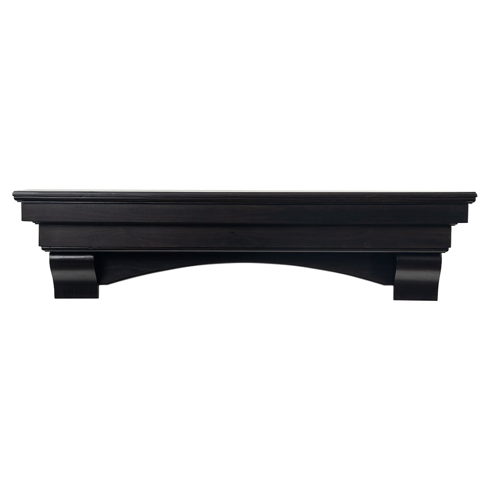 Mantels Direct 72-in W x 8.25-in H x 10-in D Espresso Pine Hollow Traditional Fireplace Mantel