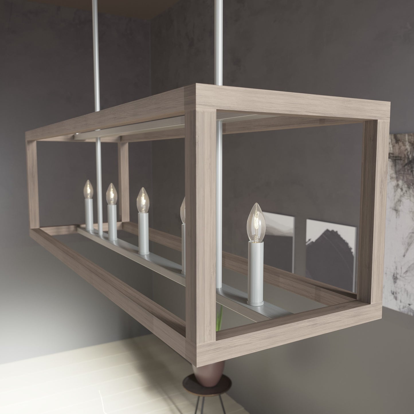 Hunter Squire Manor 5 -Light Brushed Nickel Modern/contemporary For Use in Bedrooms, Dining Rooms, Foyers, Kitchens, Living Rooms Chandelier 3830550