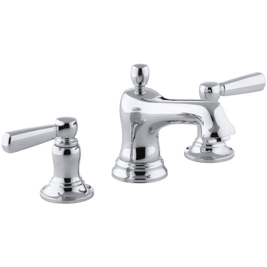 KOHLER Bancroft Polished Chrome 2-handle Widespread WaterSense Bathroom Sink Faucet with Drain