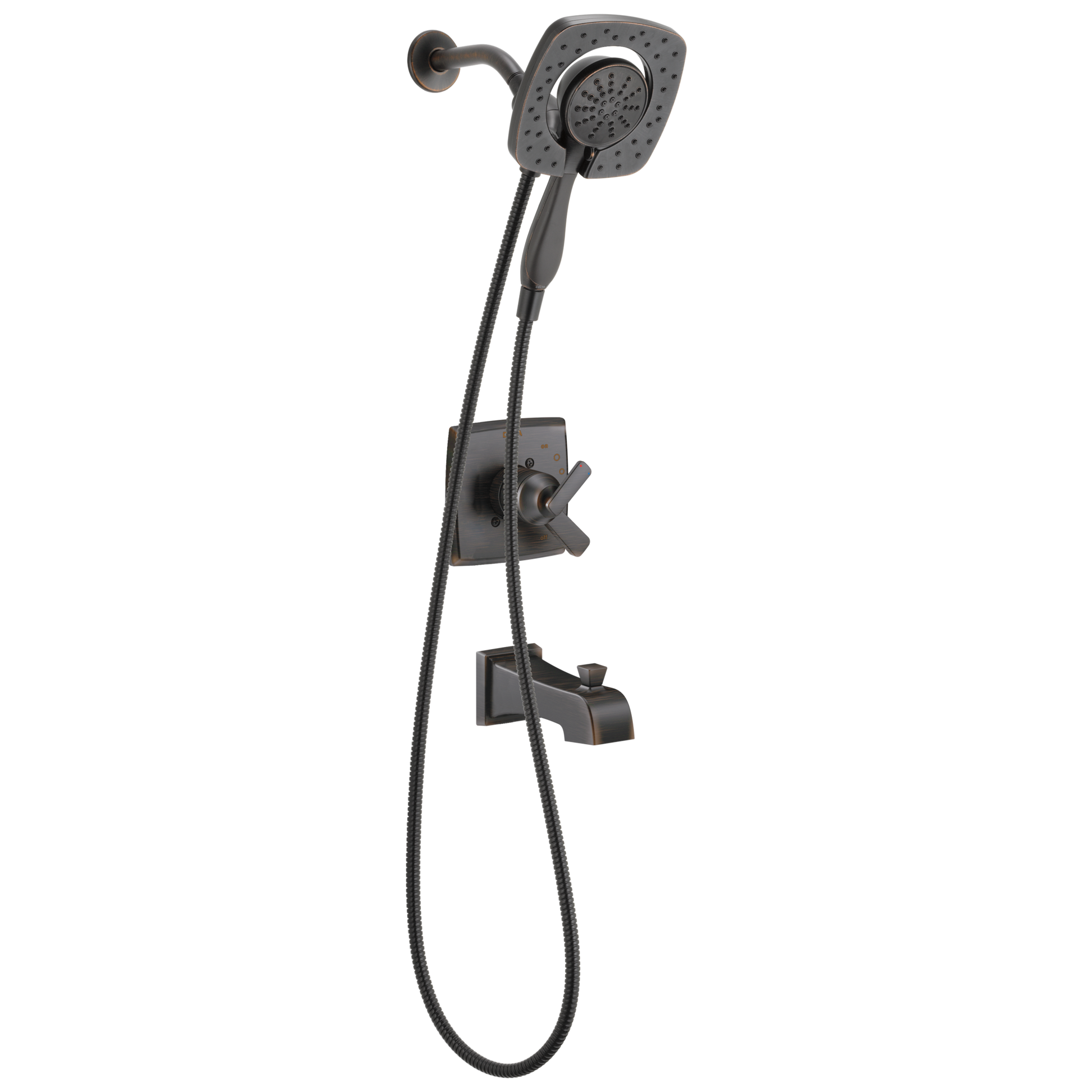 Delta Ashlyn Venetian Bronze 2-handle 5.5-in Round Bathtub and shower Faucet with Valve (Multi-function)