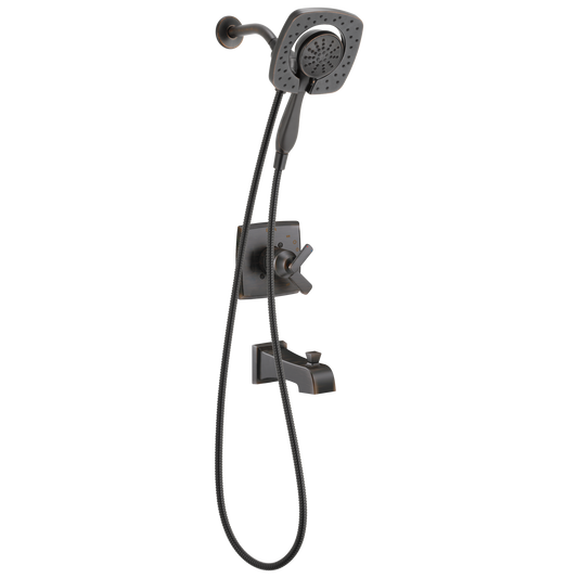 Delta Ashlyn Venetian Bronze 2-handle 5.5-in Round Bathtub and shower Faucet with Valve (Multi-function)