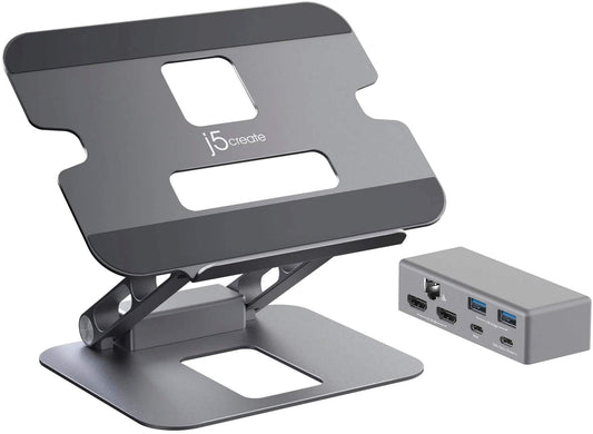 j5create - Multi-Angle Dual HDMI Docking Stand - Silver