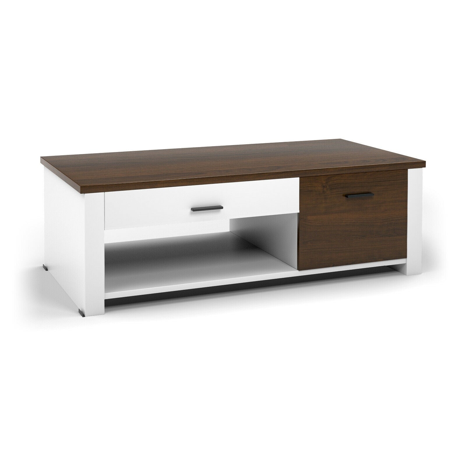LIVIZA Modern MDF Brown 47.2-in W x 16.1-in H with Drawers Coffee Table
