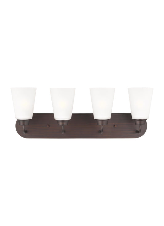 Generation Lighting Kerrville 24.63-in 4 Light Brushed Bronze Transitional Bathroom Vanity light