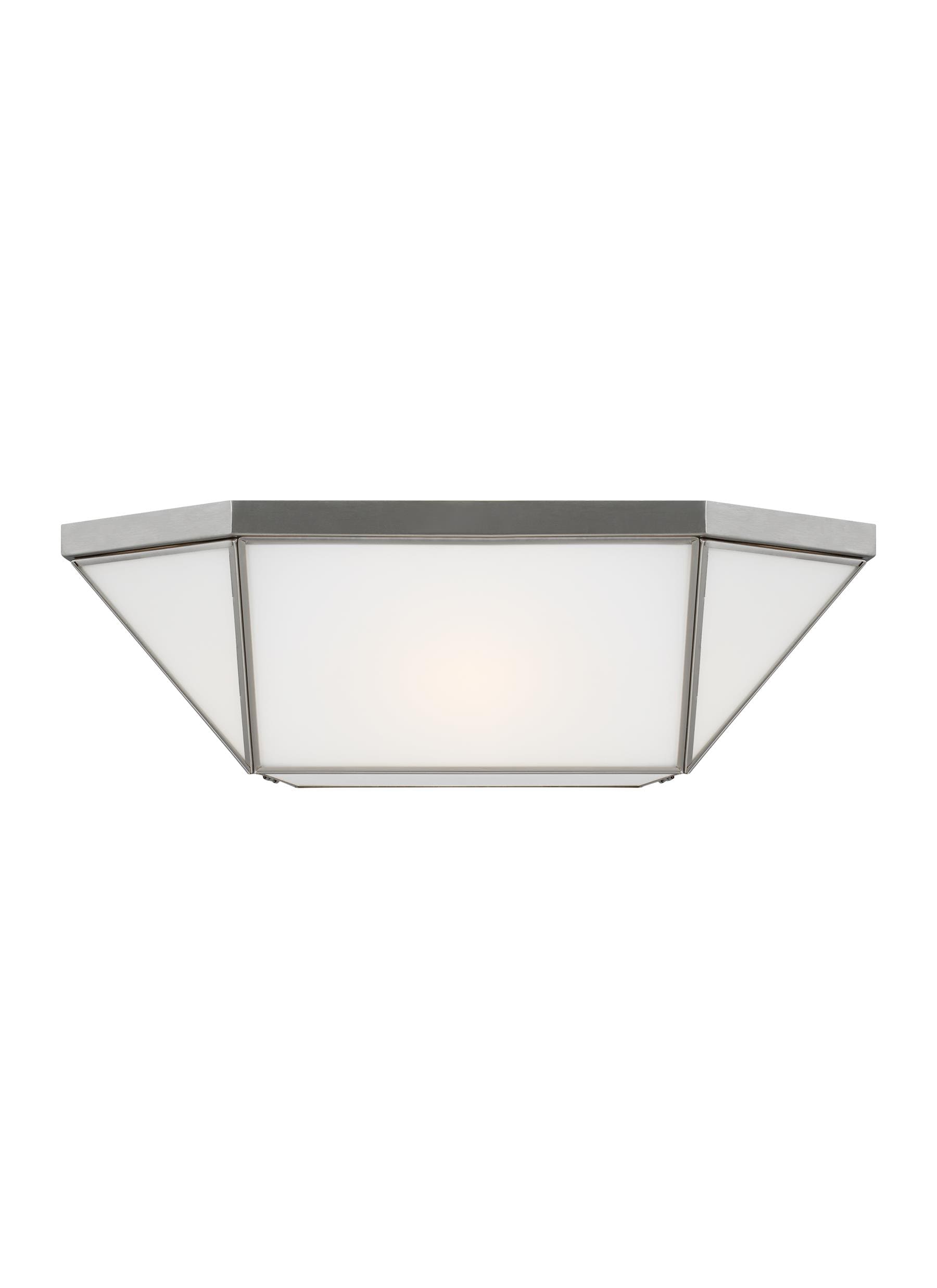Generation Lighting Morrison 4 -Light 20-in Multiple finishes Nickel Flush Mount Light ENERGY STAR Certified
