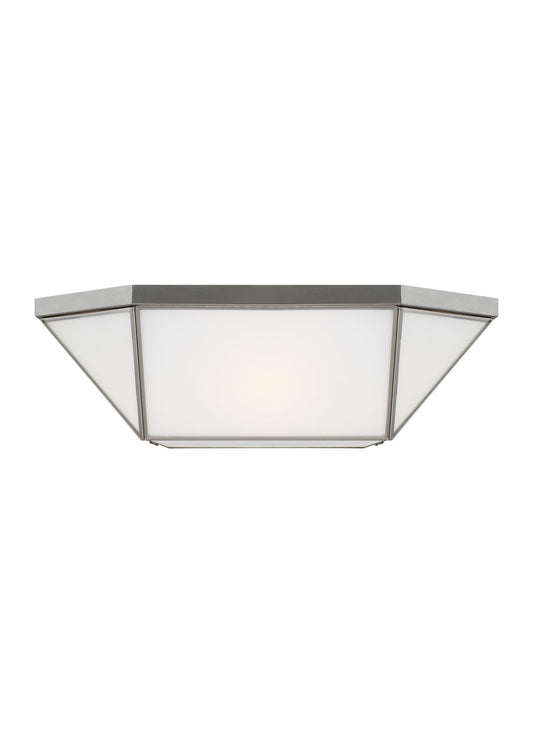 Generation Lighting Morrison 4 -Light 20-in Multiple finishes Nickel Flush Mount Light ENERGY STAR Certified