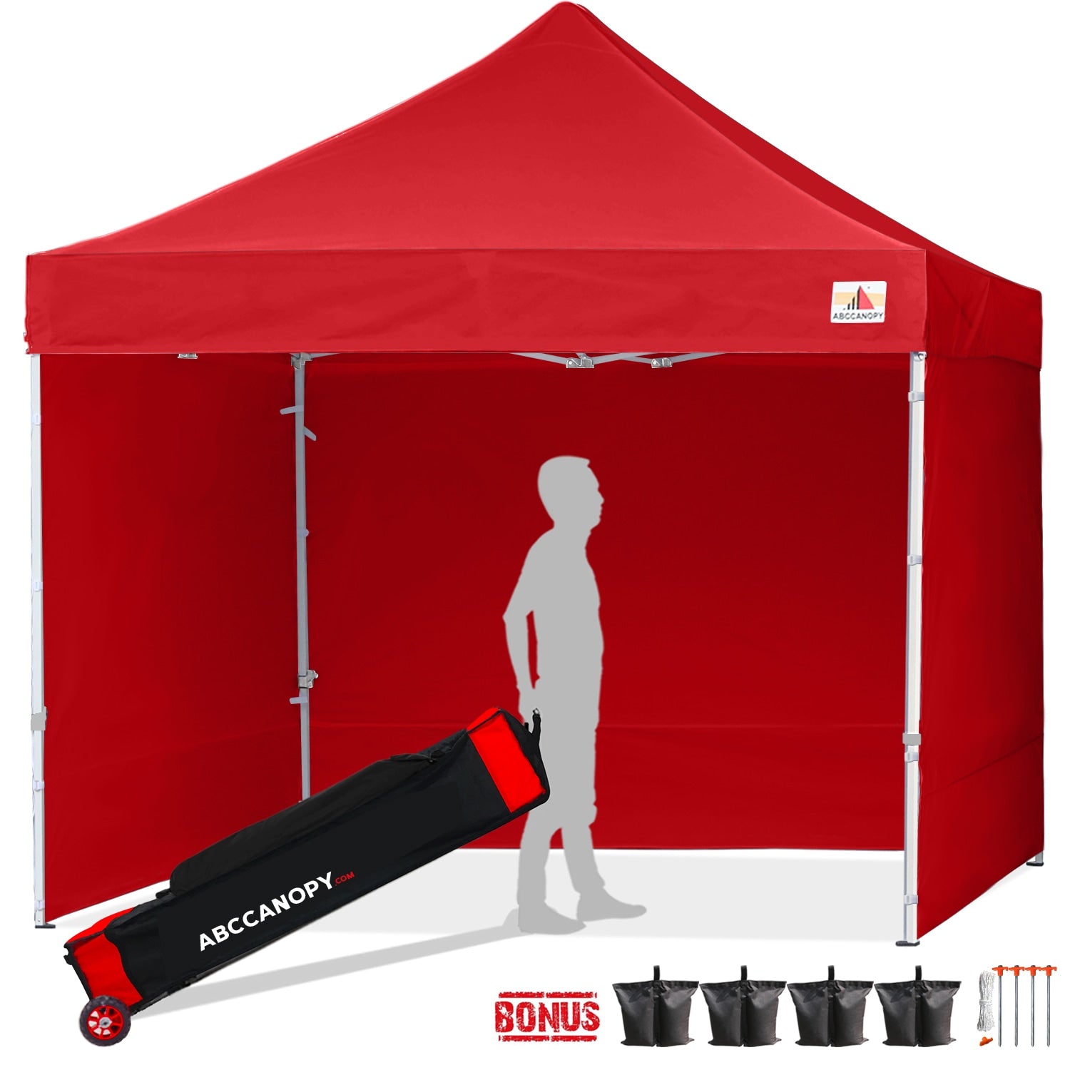 ABCCANOPY 10-ft x 10-ft Square Red Pop-up canopy