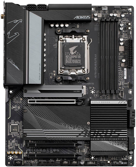 GIGABYTE - X670 AORUS ELITE AX (Socket AM5) USB 3.2 Gen2 AMD Motherboard - Black