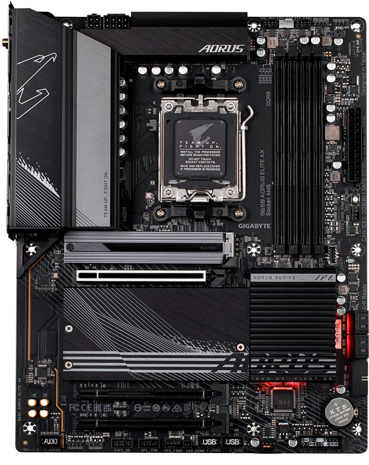 GIGABYTE - B650 AORUS ELITE AX (Socket AM5) AMD B650 ATX DDR5 Wi-Fi 6E Motherboard - Black