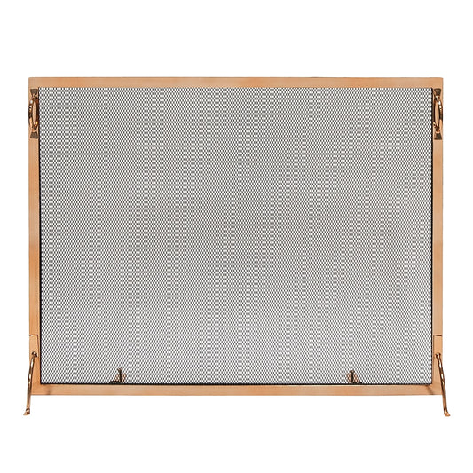 Minuteman International 8-in Copper Iron 1-Panel Flat Fireplace Screen SSM-3830CP