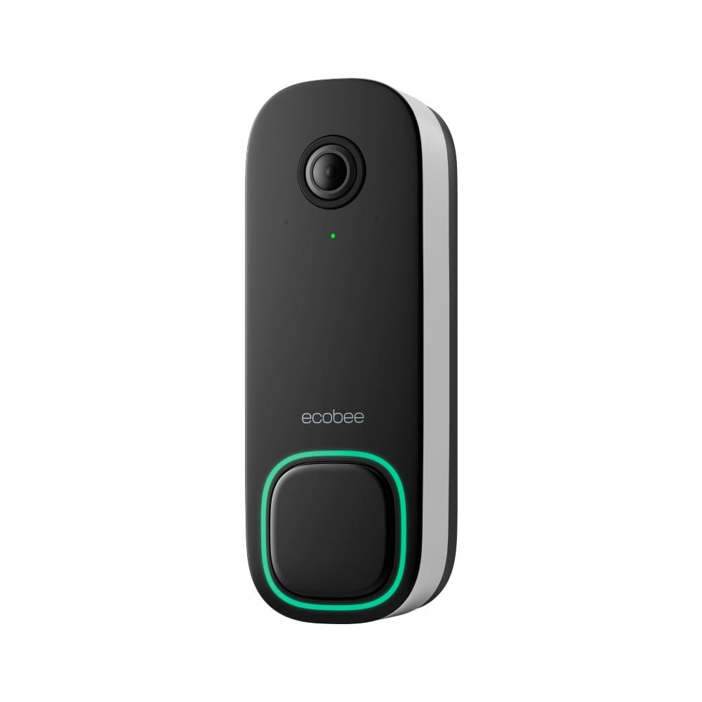 ecobee Smart Doorbell Camera (wired) Wired Wi-Fi Compatible Smart Video Doorbell in Black EB-CAMSDB-01