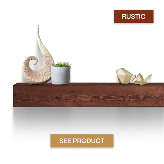 Luxe Surface Group 60-in W x 5.5-in H x 7-in D Rustic Pine Rustic Fireplace Mantel 60 RUSTIC AGED