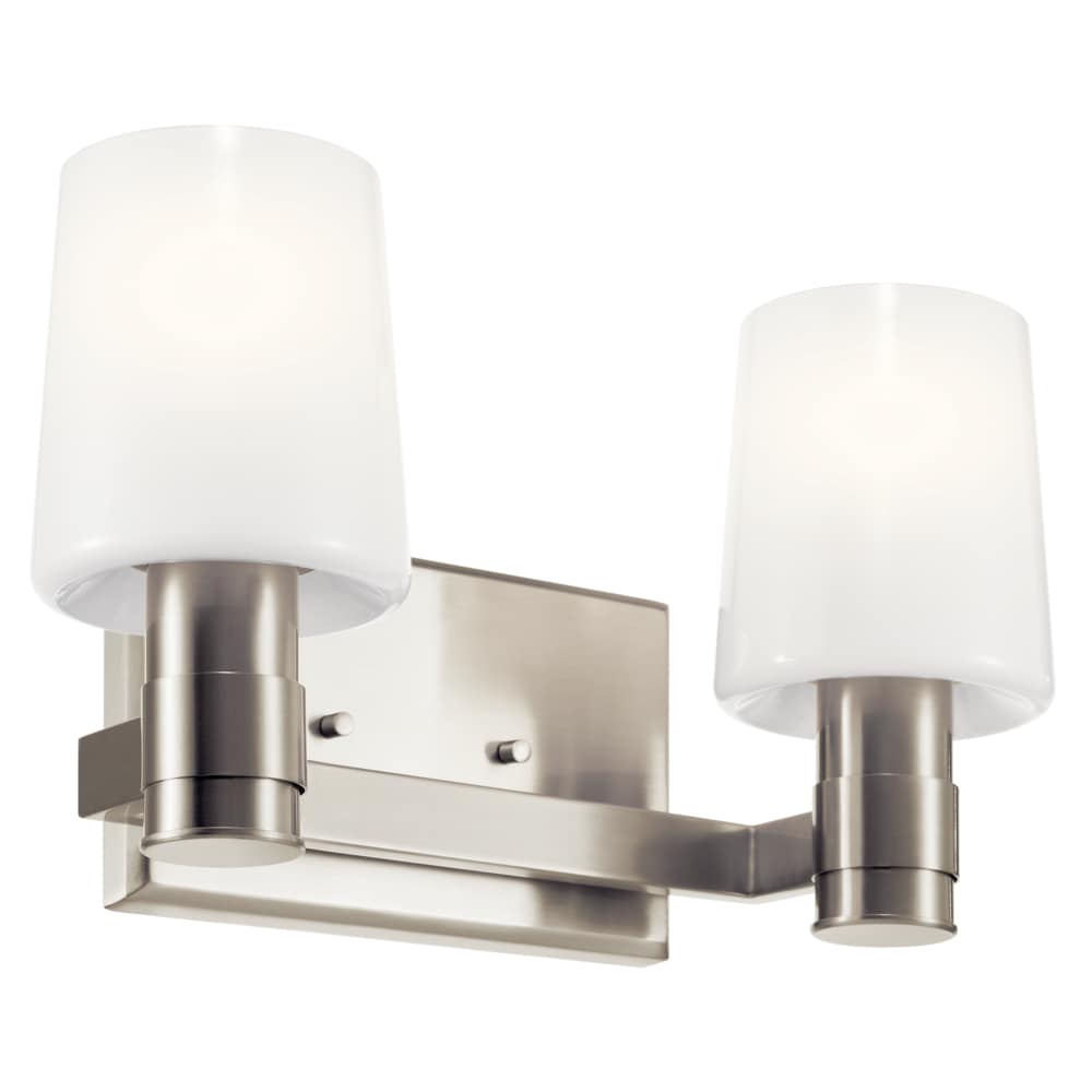 Kichler Adani 14.5-in 2 -Light Brushed Nickel Modern/contemporary Vanity light 5696797