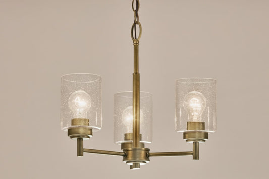 Kichler Winslow 3 -Light Gold Industrial For Use in Bedrooms, Dining Rooms, Foyers, Kitchens, Living Rooms Chandelier 5696764