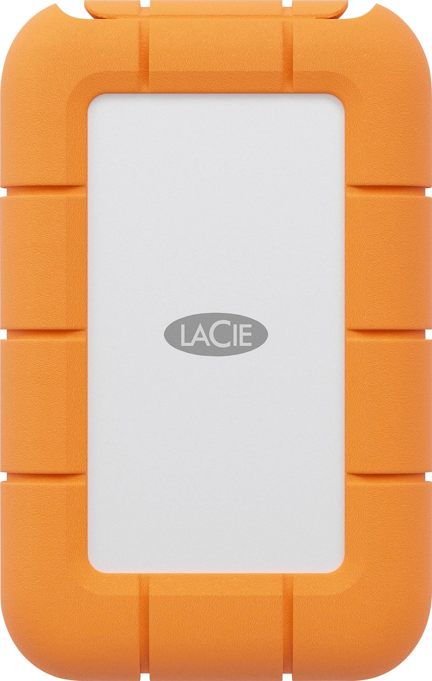 LaCie Rugged Mini SSD 2TB Solid State Drive - USB 3.2 Gen 2x2, speeds up to 2000MB/s (STMF2000400) - Silver and Orange