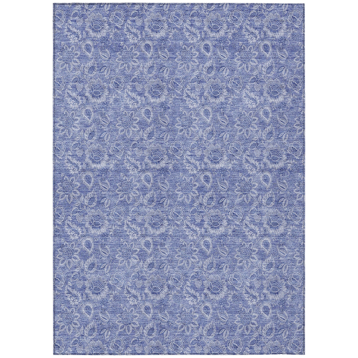 Addison Rugs Chantille ACN662DN 9 x 12 (ft) Polyester Denim Rectangular Indoor/Outdoor Geometric Machine washable Area rug