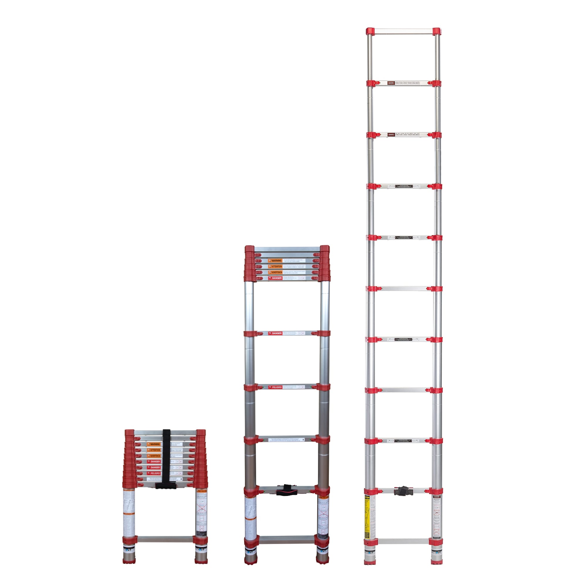 Xtend+Climb ANSI Certified 10.5-ft Aluminum Type 1- 250-lb Load Capacity Telescoping Extension Ladder 760P+