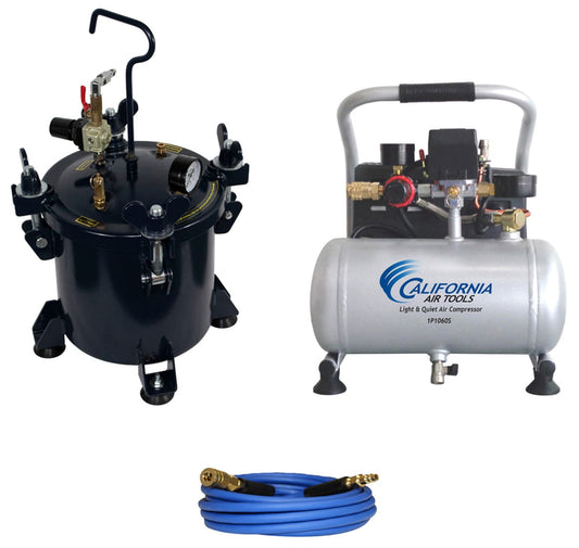 California Air Tools 1-Gallon Portable Electric 120 PSI Horizontal Air Compressor with Accessories Included 1P255CH
