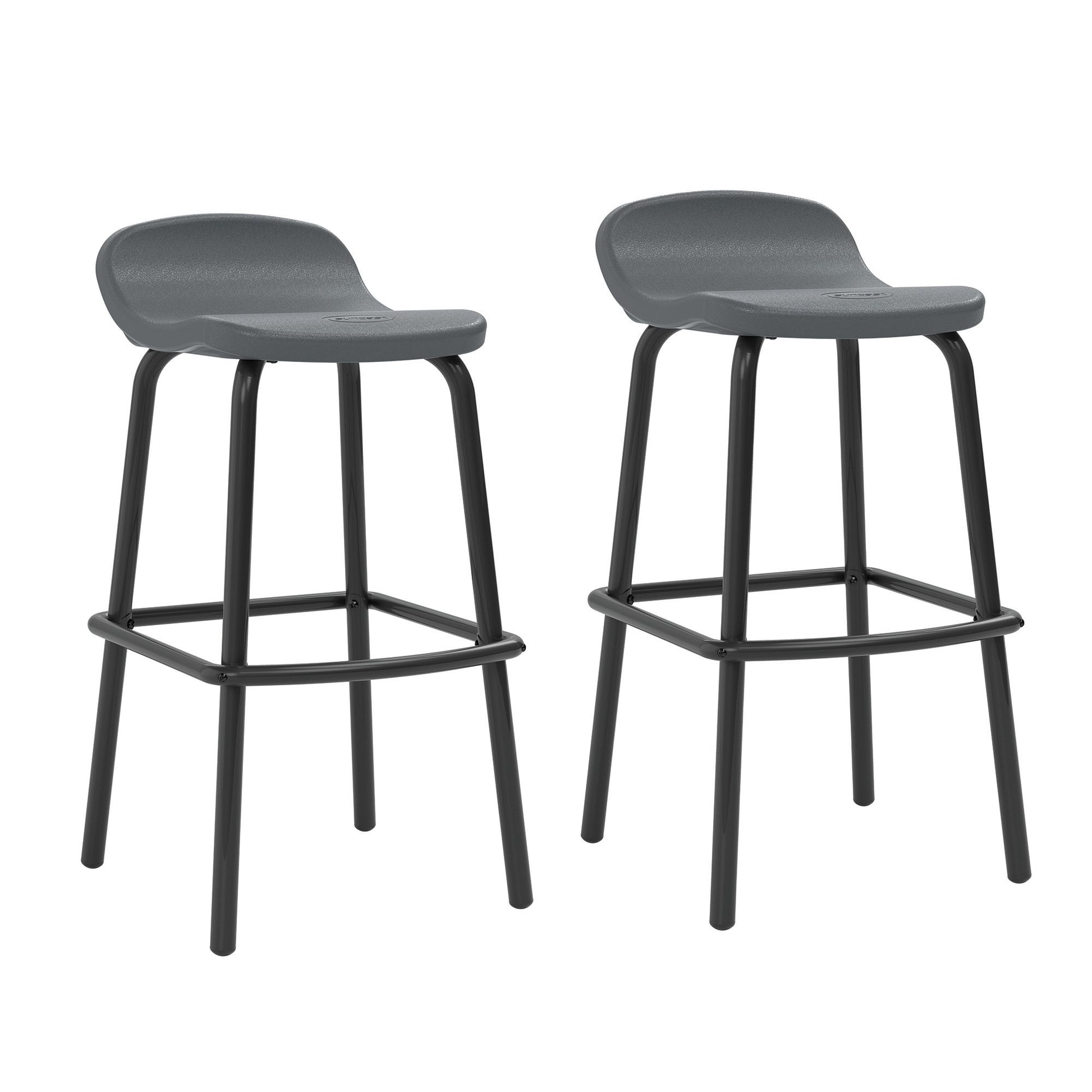 Suncast Outdoor Stools Cool Gray Steel Patio Bar