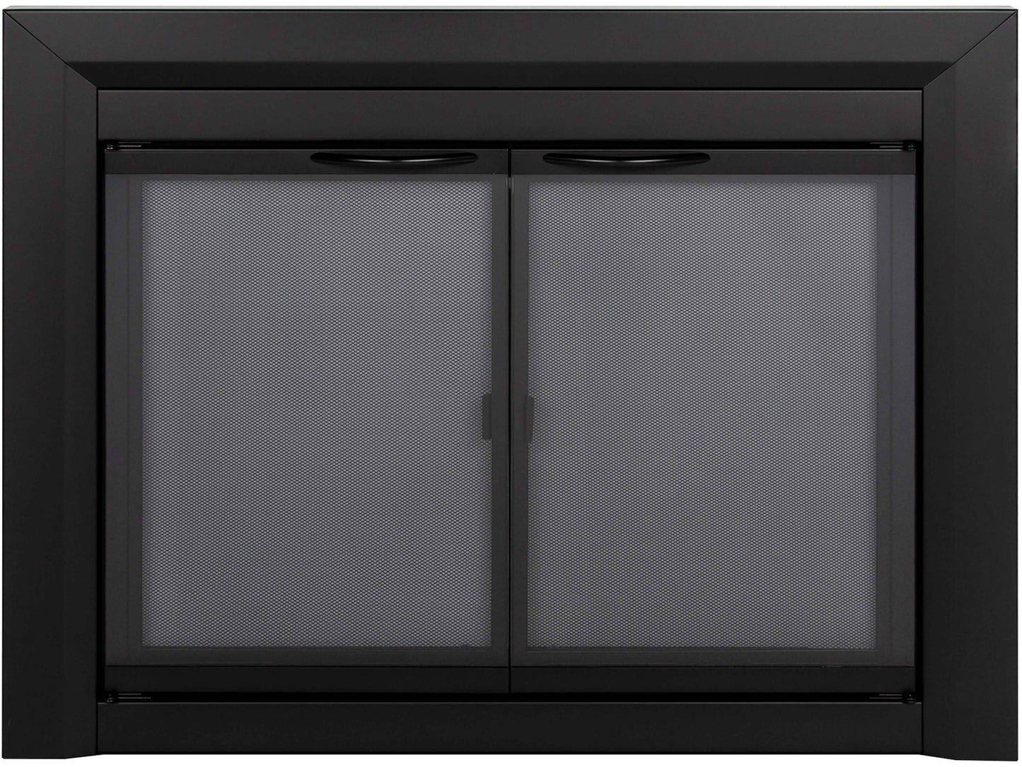 Pleasant Hearth Carlisle Black Medium Cabinet-style Fireplace Doors with Smoke Tempered Glass CL-3001