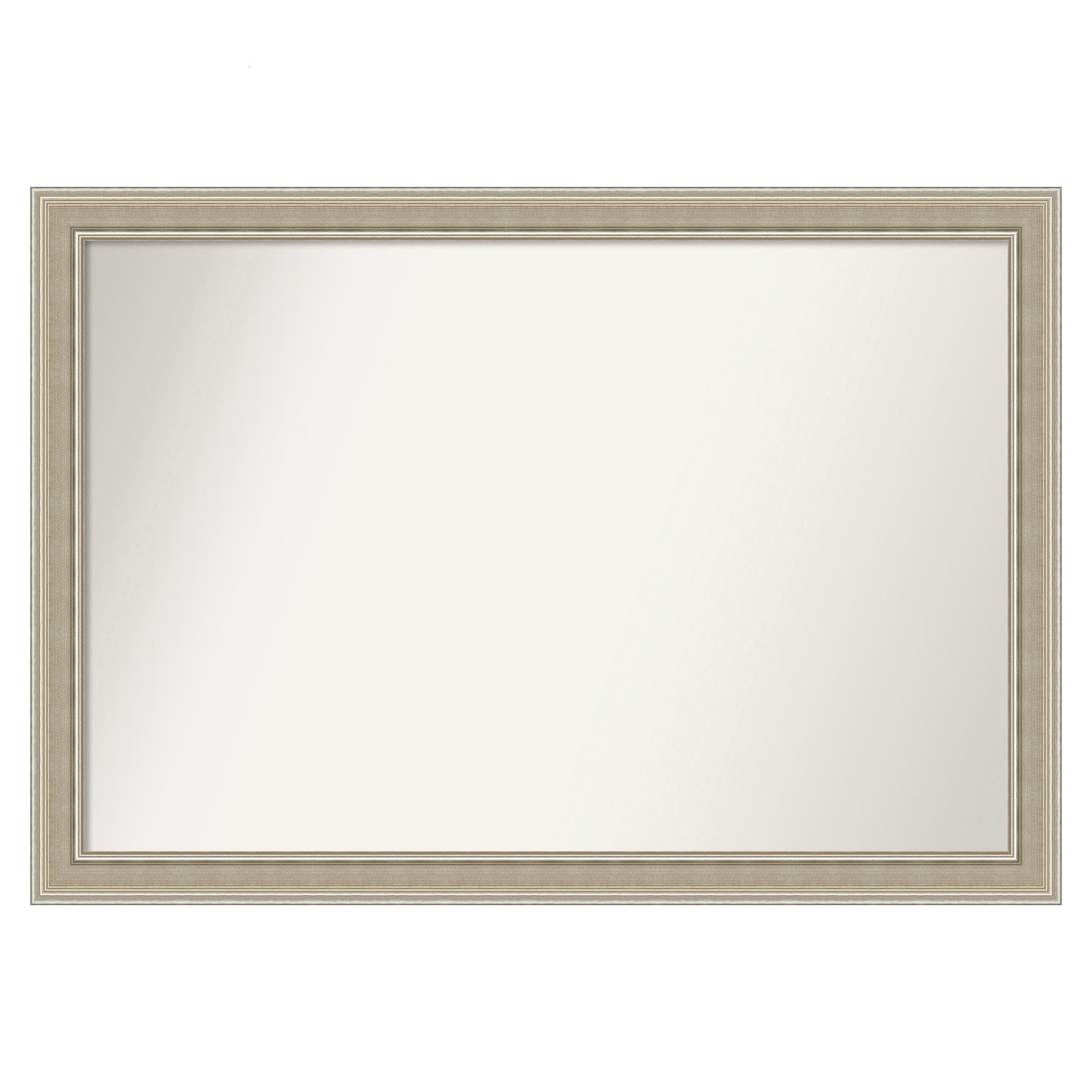 Amanti Art Mezzo Silver Frame 39.5-Inches W x 27.5-Inches H Rectangle Mezzo Silver Framed Vanity Mirror
