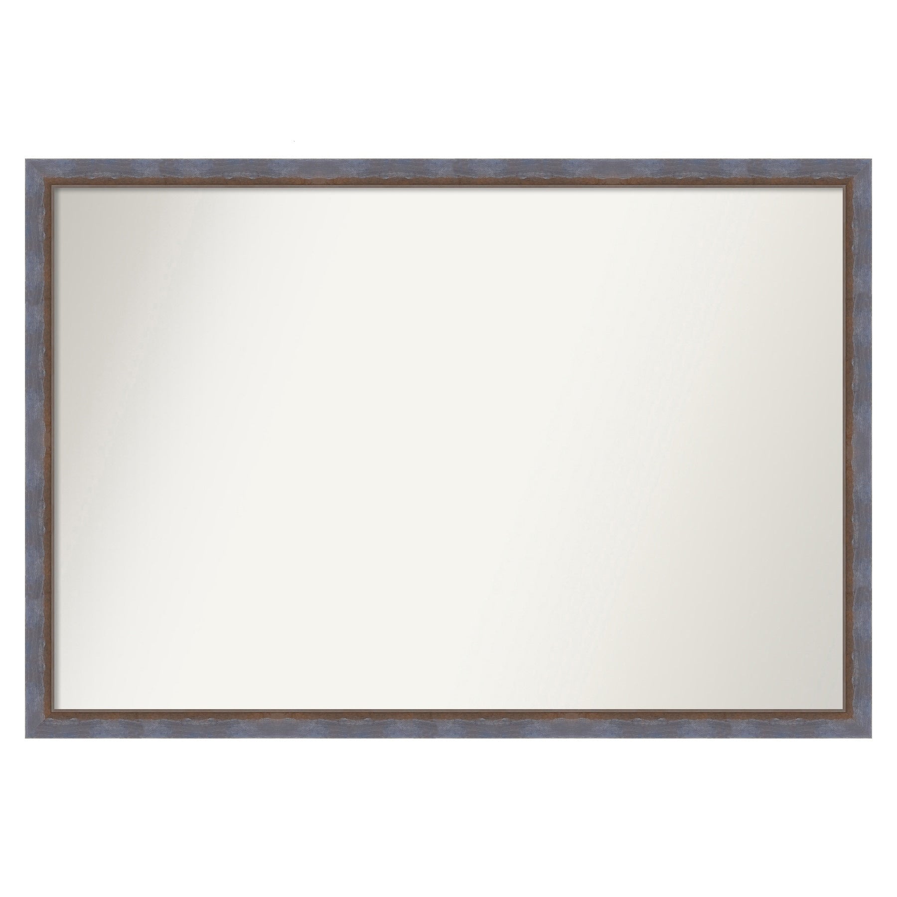 Amanti Art Two Tone Blue Copper Frame 38.25-Inches W x 26.25-Inches H Rectangle Two Tone Blue Copper Framed Vanity Mirror