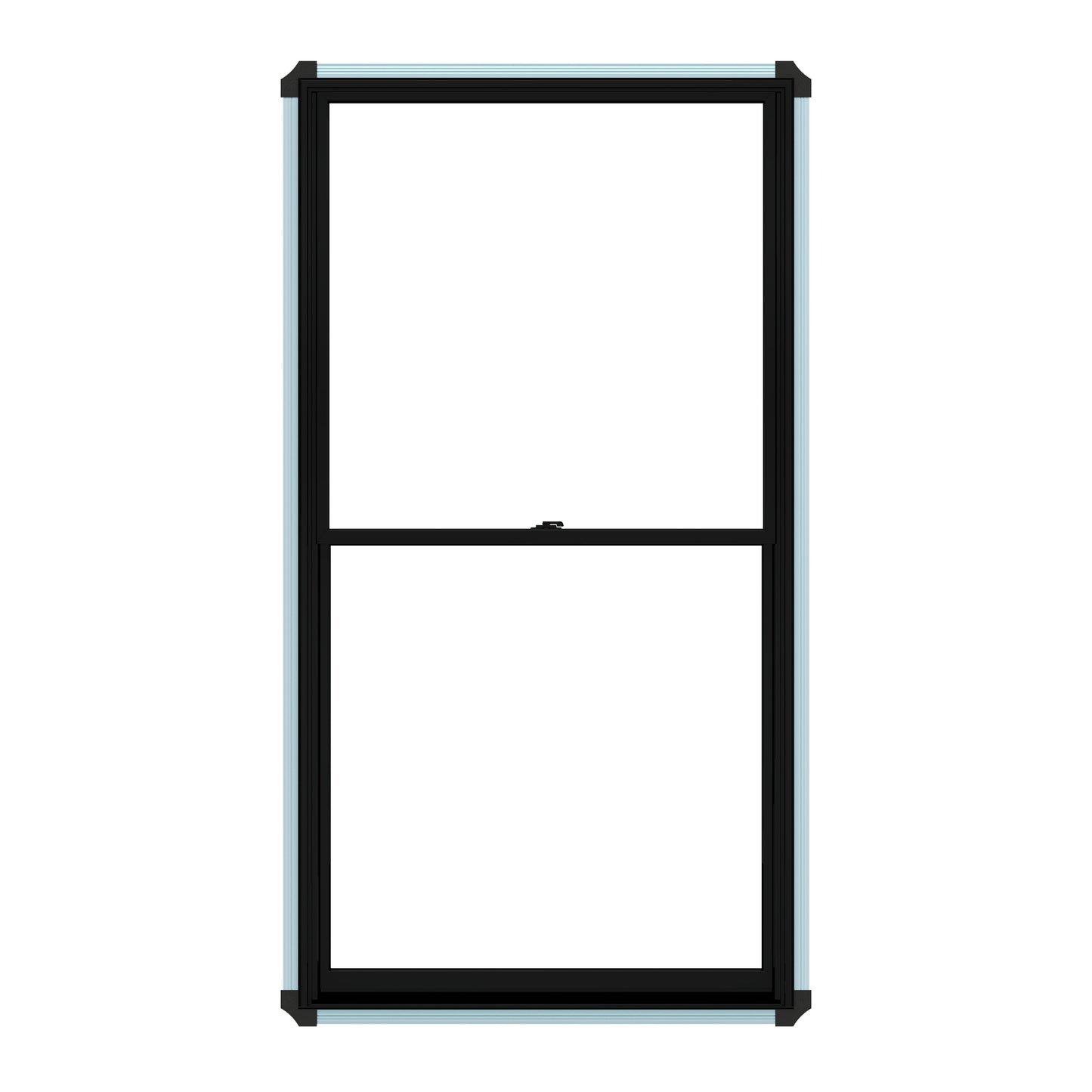 Pella Lifestyle 23-3/4-in x 37-1/2-in Black Exterior Black Interior Wood New construction Double Hung Window Dual-pane Double Pane Glass