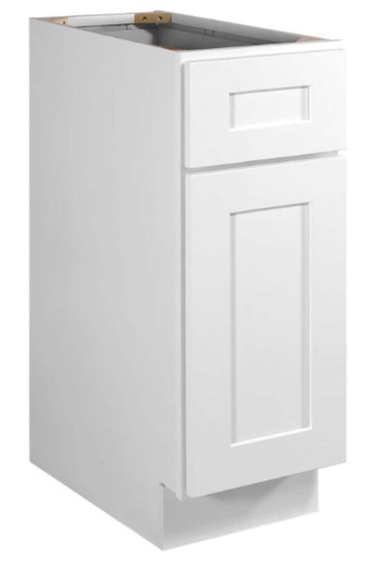 RELIABILT Parkstone 18-in W x 34.5-in H x 24-in D White Base Fully Assembled Plywood Cabinet Flat Panel Shaker