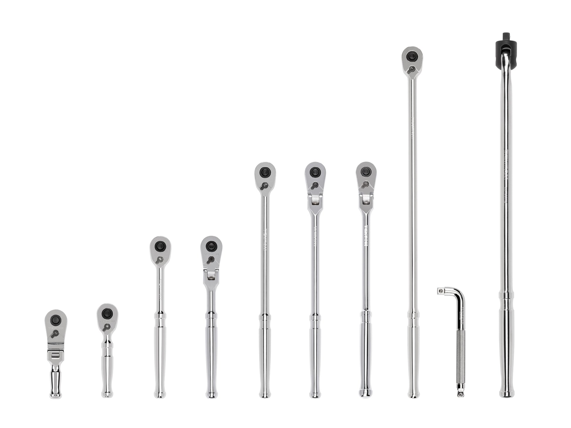 TEKTON 3/8 Inch Drive Quick-Release Ratchet, L-Handle, and Breaker Bar Set (10-Piece) SDR99101
