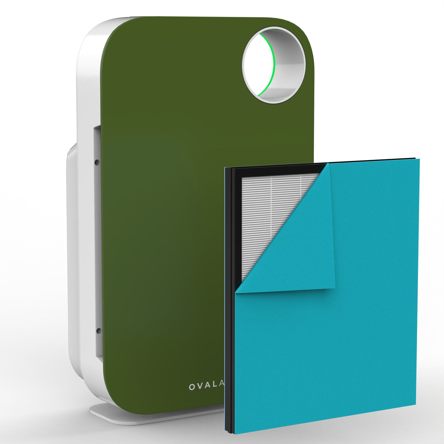 OVAL AIR 3-Speed Ionic Cypress Creek Green True HEPA Air Purifier (Covers, 600-sq ft) AIR1000E