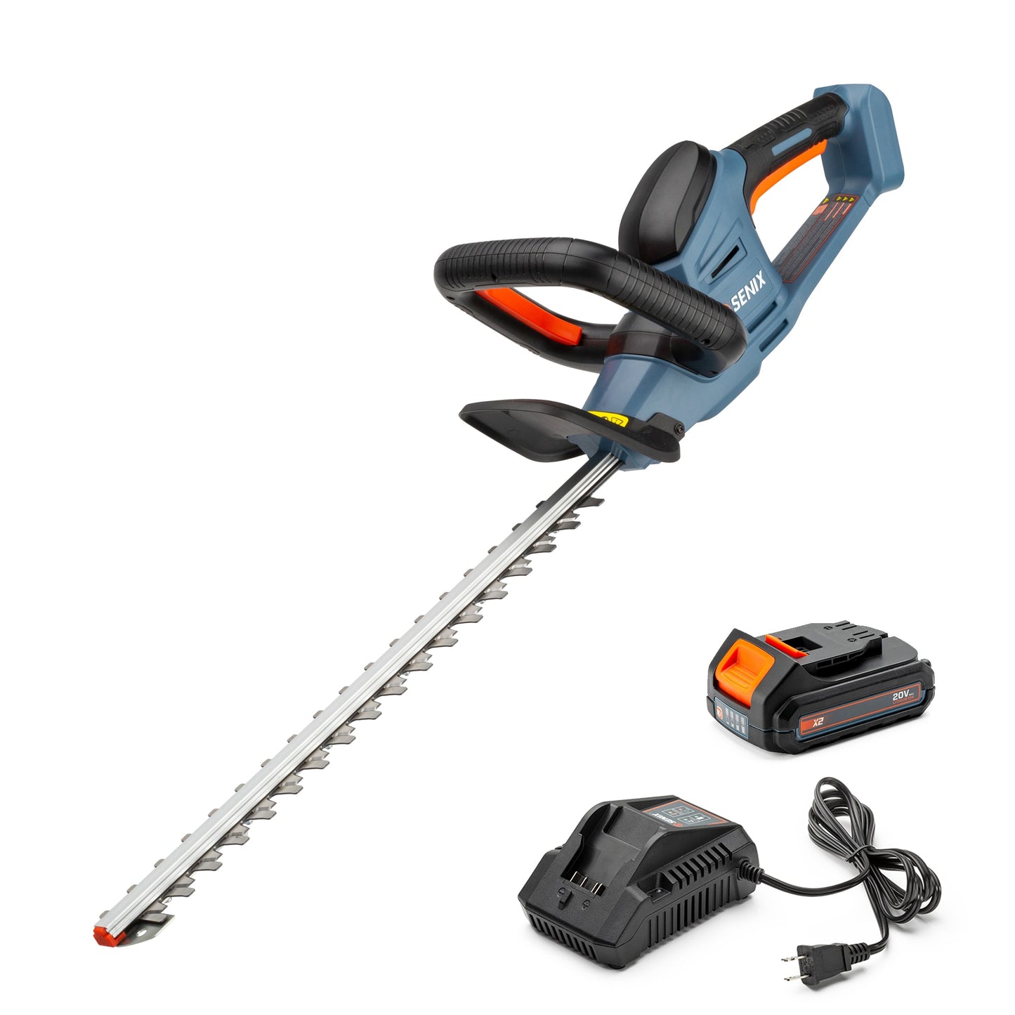 SENIX 20-volt Max 18-in Battery Hedge Trimmer 2 Ah (Battery and Charger Included) HTX2-M