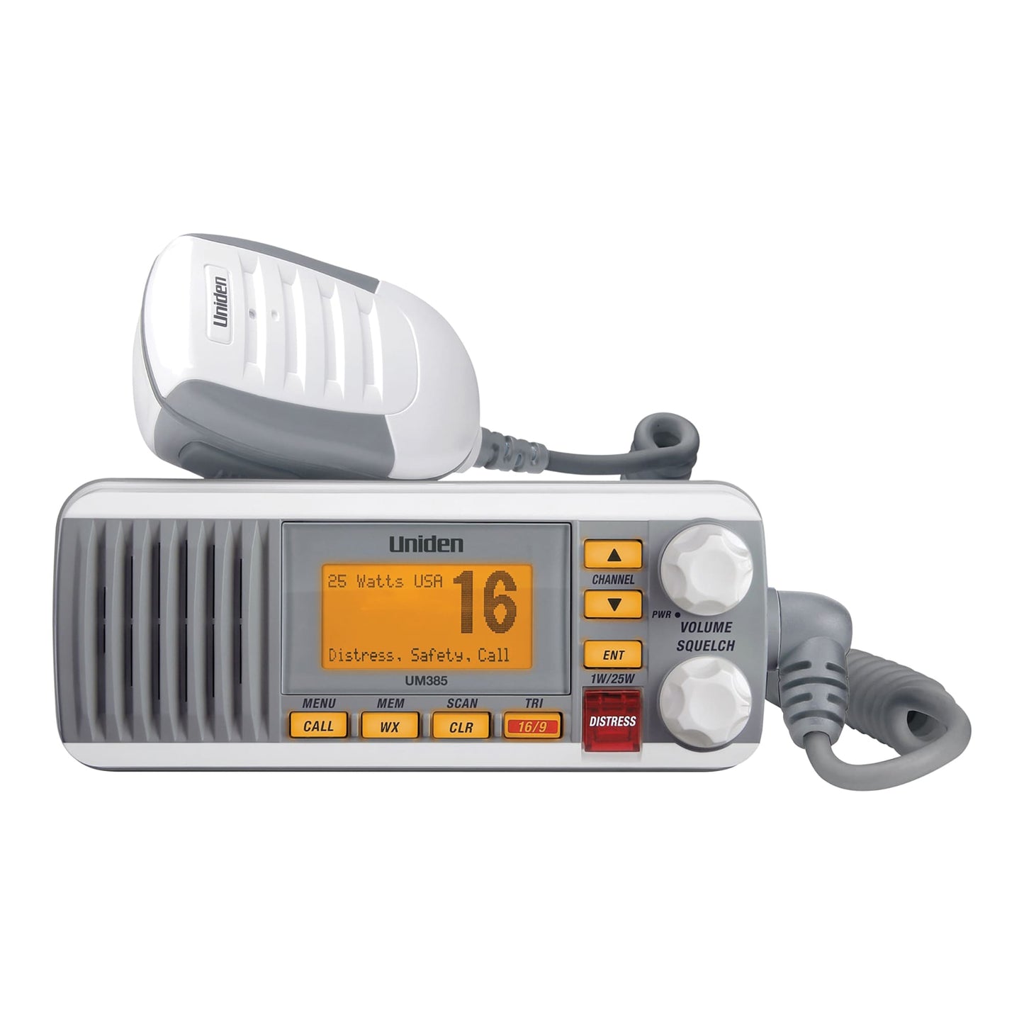 Uniden Uniden 25-Watt Fixed-Mount VHF Marine Radio with DSC, UM385 (White) UNNUM385