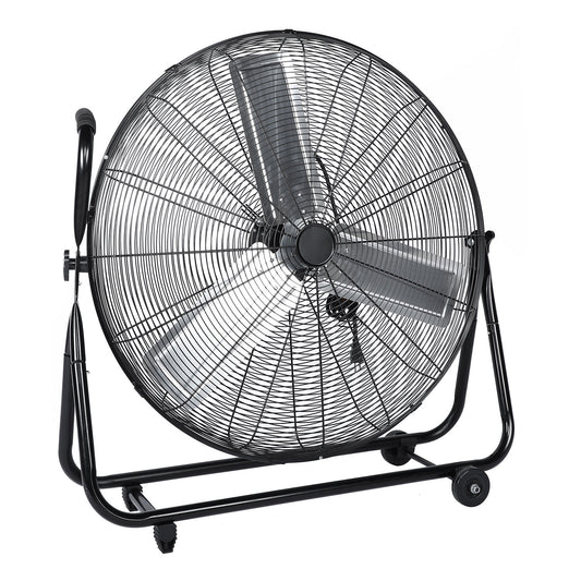 GZMR 30-in 110-Volt 3-Speed High Velocity Indoor Black Floor Fan GZ-DHF42940